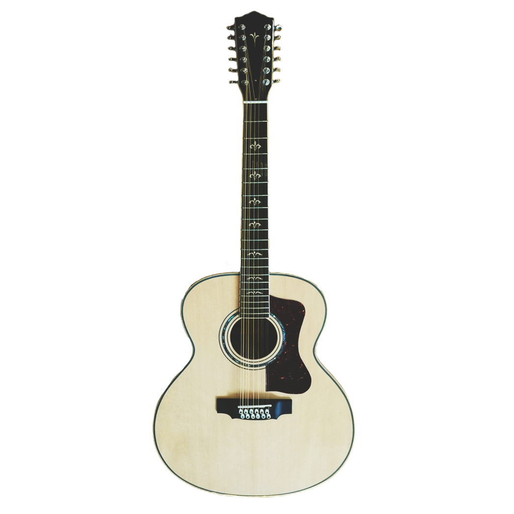 12 Strings The Lead Belly all solid wood acoustic electric guitar Jumbo Guitarra professional with case