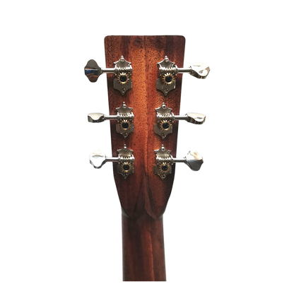 Byron custom made DSS-15 style All solid mahogany slope shoulder acoustic electric guitar with case