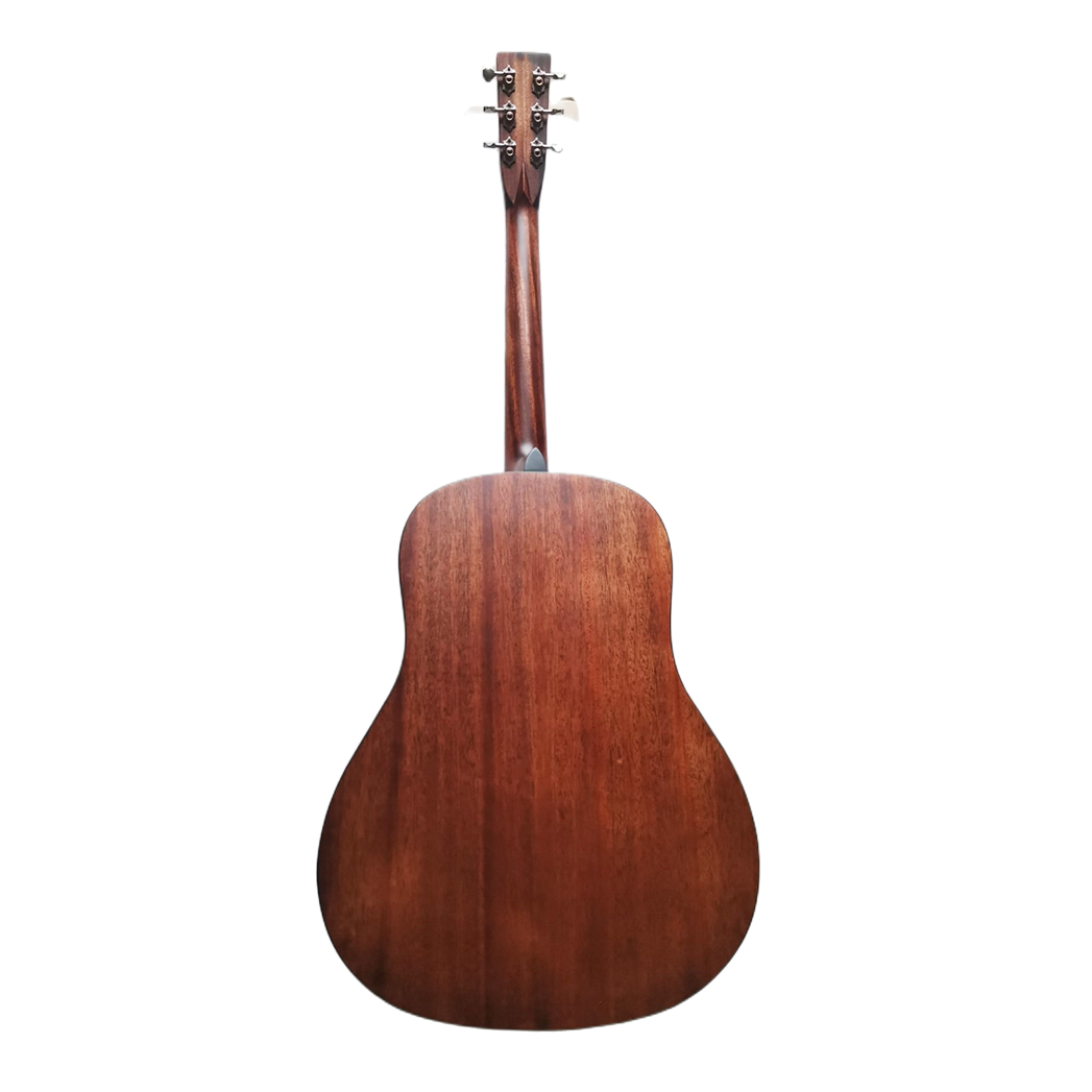 Byron custom made DSS-15 style All solid mahogany slope shoulder acoustic electric guitar with case