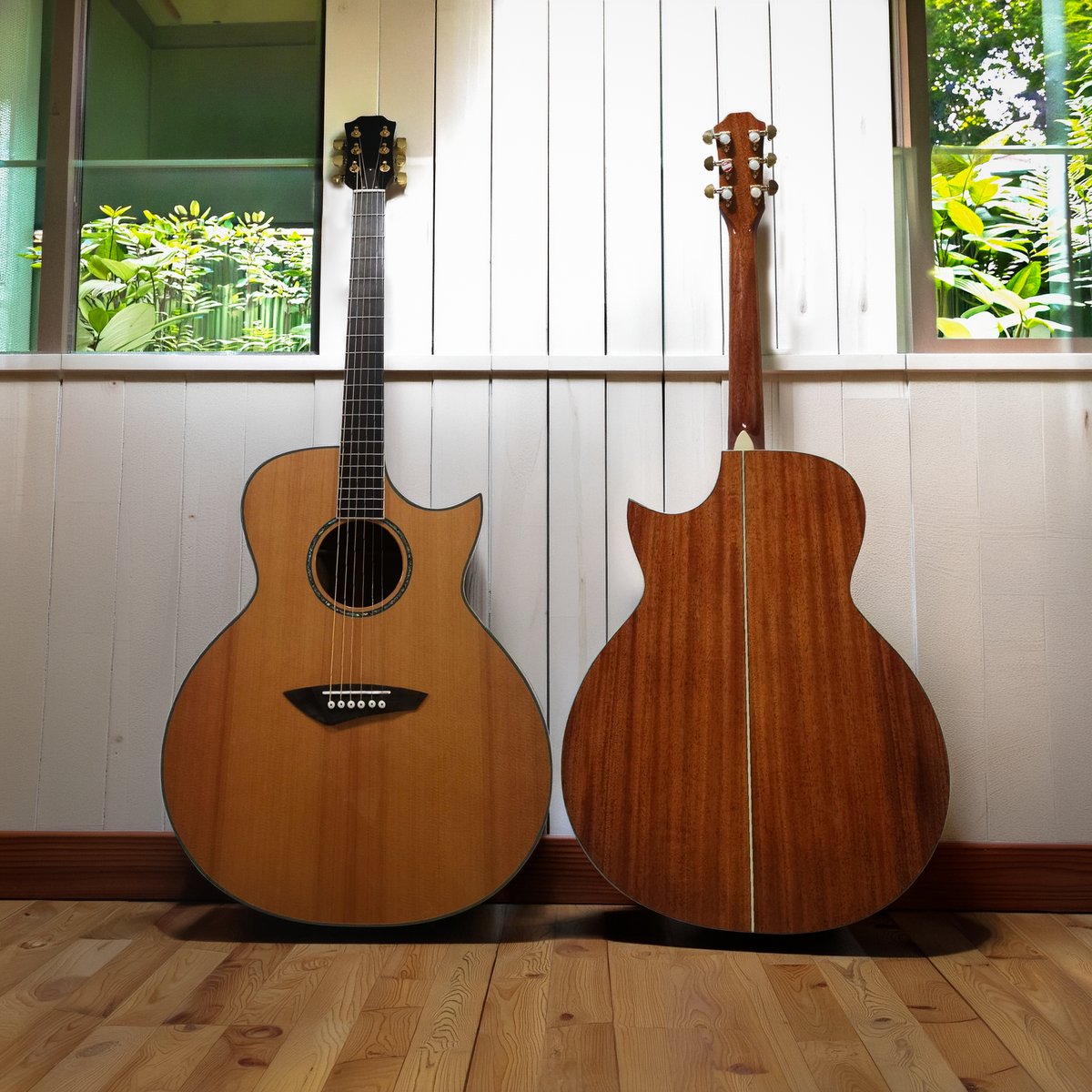 Byron Florence All-Solid Cedar & Mahogany Jumbo Cutaway Acoustic-Electric Guitar