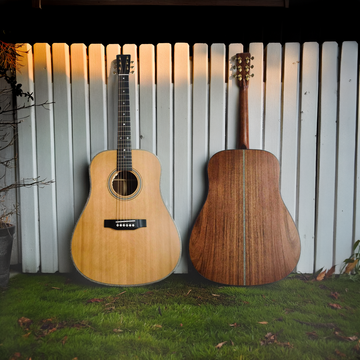 Byron All-Solid Cedar & Walnut Dreadnought Acoustic-Electric Guitar