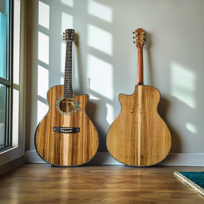 The Dragon Bone – Byron Custom Solid Koa Cutaway Guitar