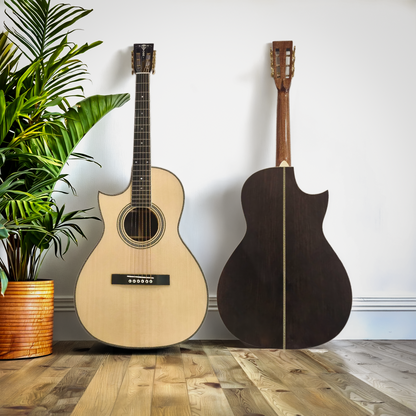 Left-Handed Florence Spruce & Rosewood 12-Fret Parlor Acoustic-Electric Guitar
