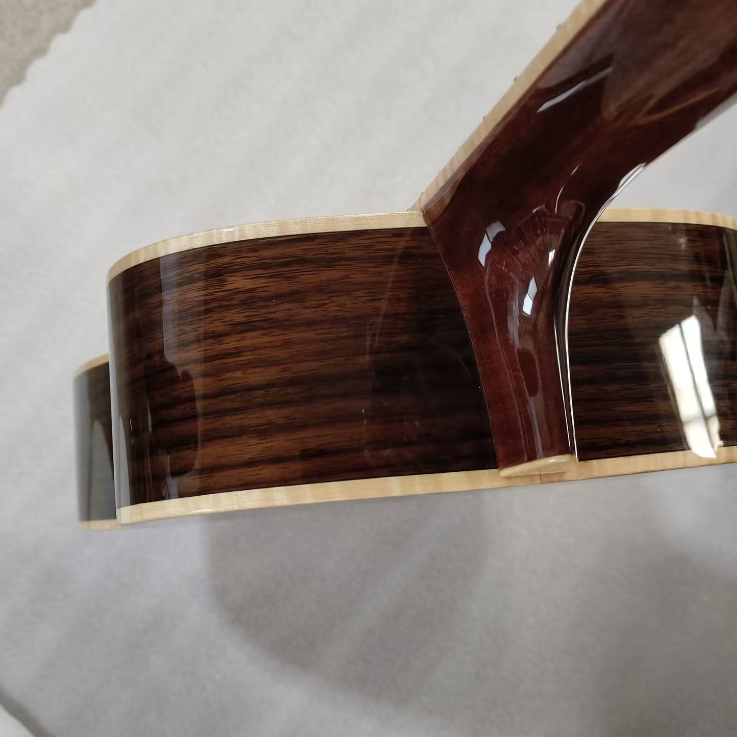 Byron Custom OOO28 Herringbone Acoustic-Electric Guitar with flame maple binding