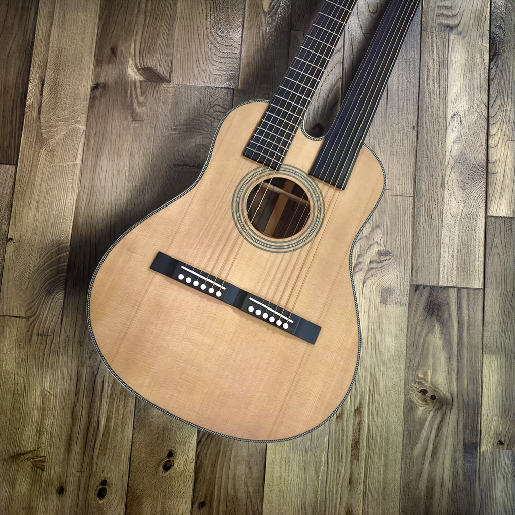 The Double Version – Byron Left-Handed Double 6-String Slotted Head Acoustic Guitar