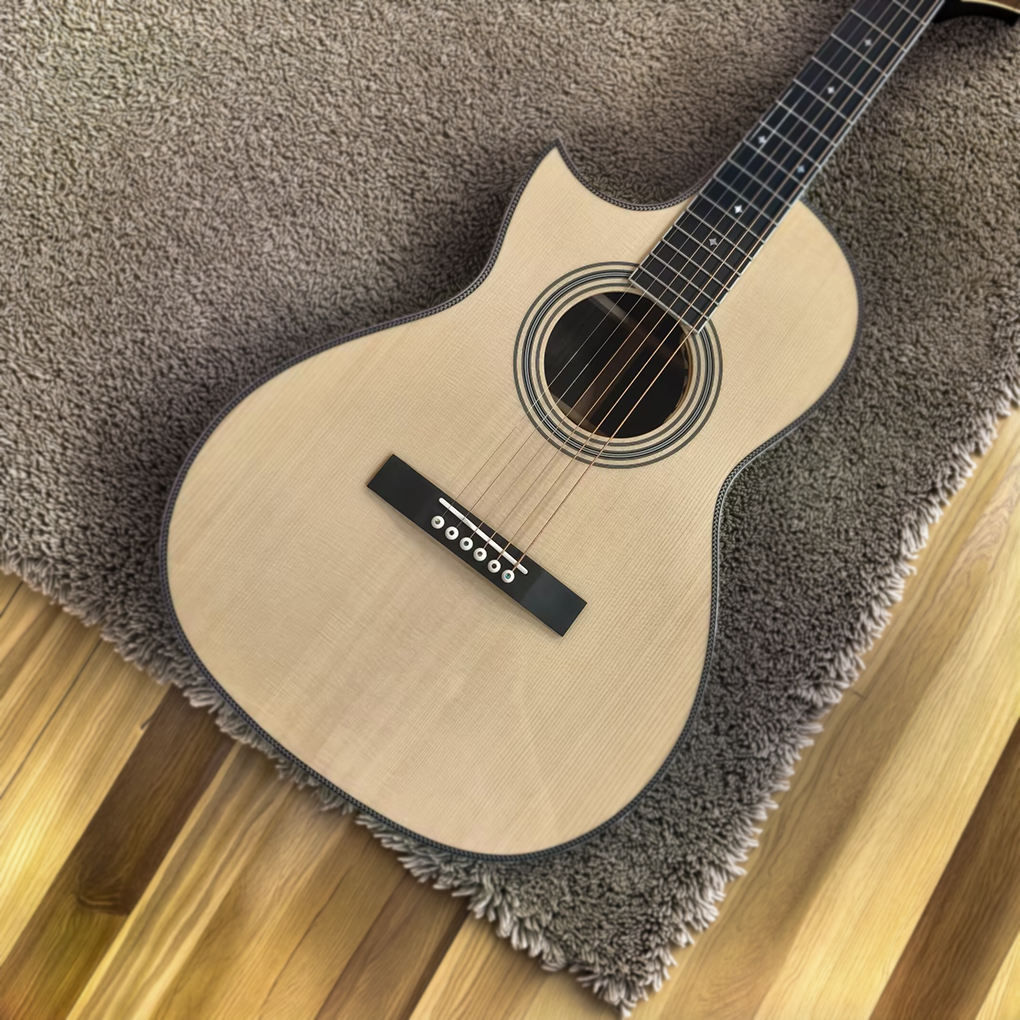 Left-Handed Florence Spruce & Rosewood 12-Fret Parlor Acoustic-Electric Guitar