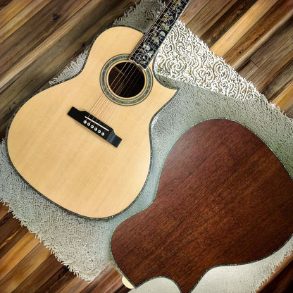 OOO Aurora German Spruce & Walnut Cutaway Acoustic Guitar | Byron Custom Guitars
