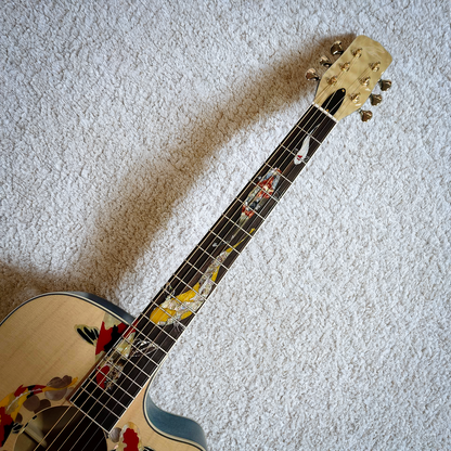 Byron Custom Cutaway Dreadnought Koi Acoustic Electric Guitar