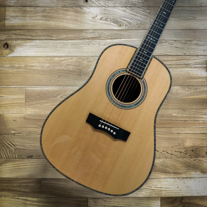 Byron DS-14S All-Solid Spruce & Indian Rosewood Slope Shoulder Acoustic-Electric Guitar
