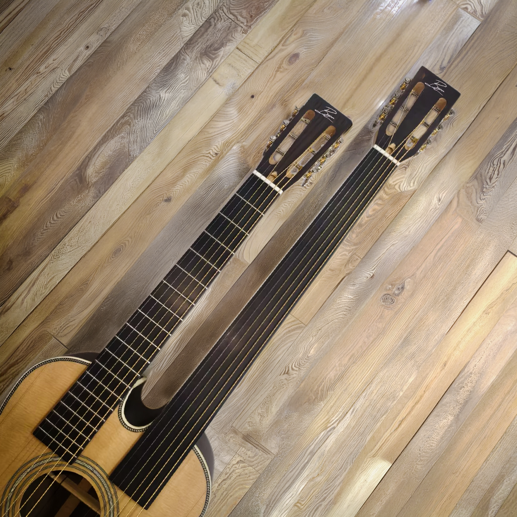 The Double Version – Byron Left-Handed Double 6-String Slotted Head Acoustic Guitar