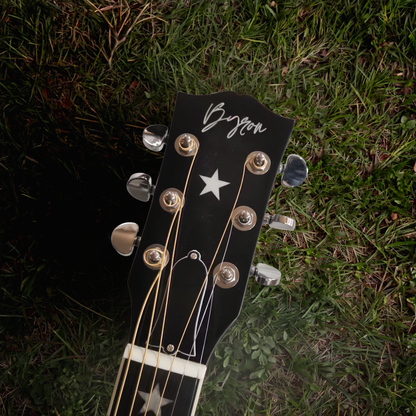 Byron J-180 Everly Brothers Style Black Short Scale Acoustic Guitar