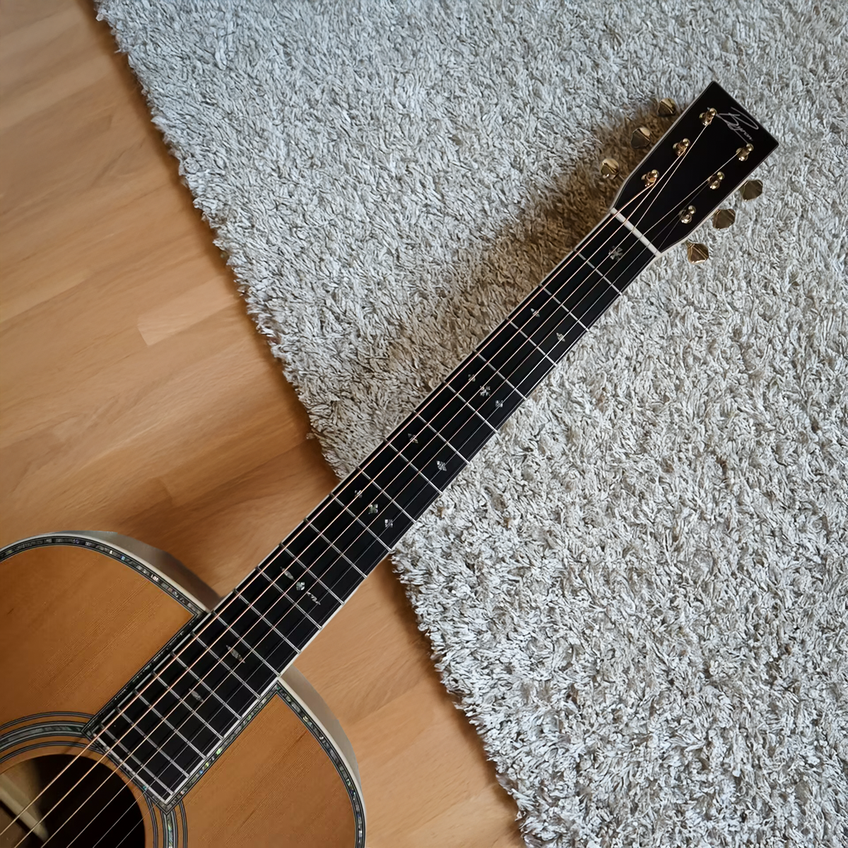 Byron Dreadnought Power Sound Acoustic Electric Guitar – Cherry Wood