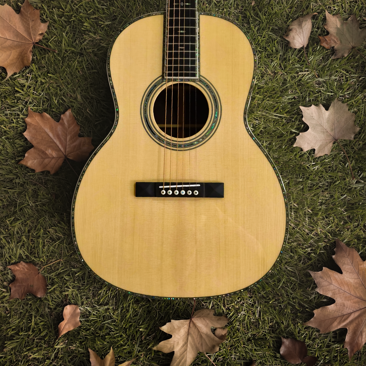 Byron Sid Spruce OOO All-Solid German Spruce & Indian Rosewood Acoustic Guitar