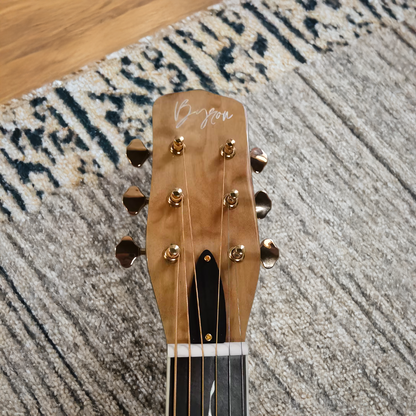 Byron Single Cut Koi Fish Custom Acoustic Electric Guitar