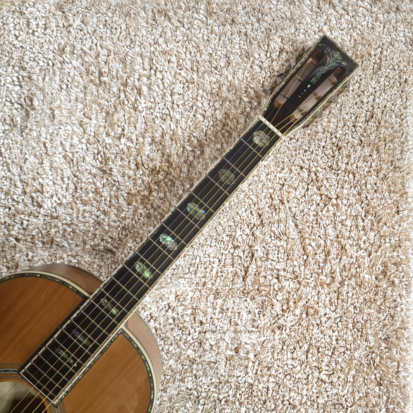 Left-Handed OOO45 Style Cedar & Flame Maple Acoustic-Electric Guitar | Byron Custom Guitars
