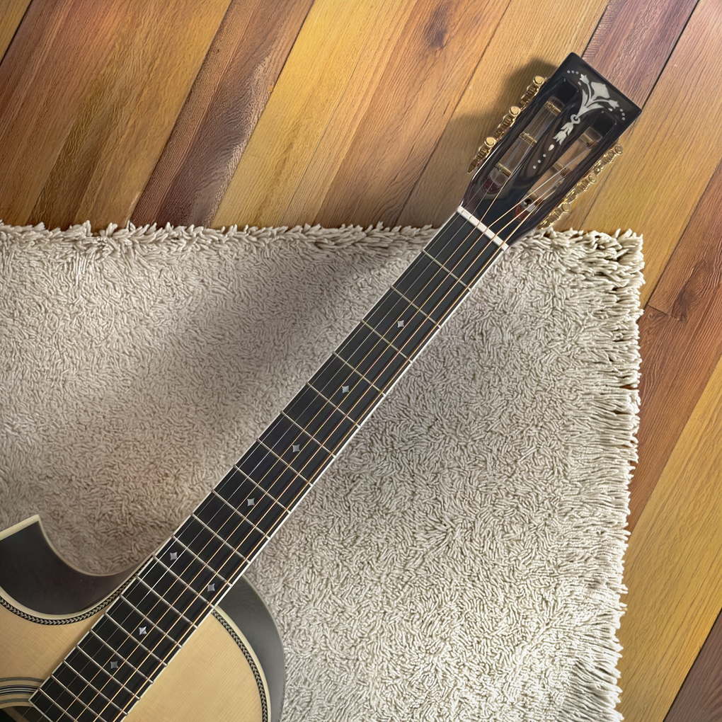 Left-Handed Florence Spruce & Rosewood 12-Fret Parlor Acoustic-Electric Guitar