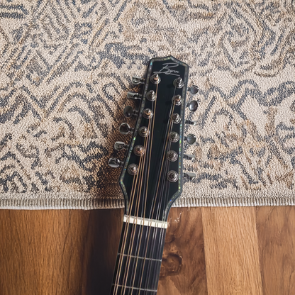 Byron Zen 12-String All Solid Ebony Wood Dreadnought Cutaway Guitar