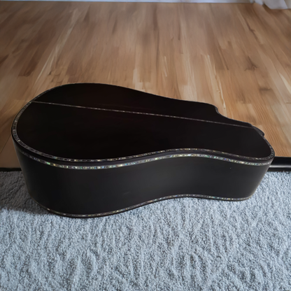 Byron Zen 12-String All Solid Ebony Wood Dreadnought Cutaway Guitar