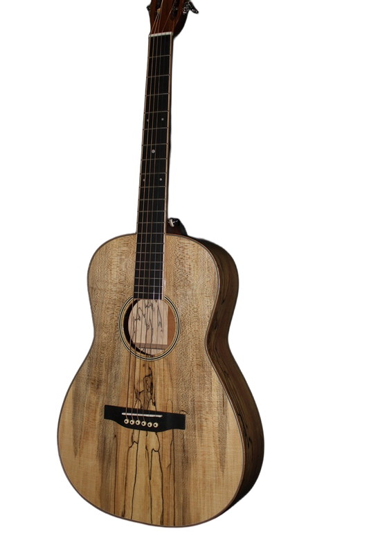 C-003 00015 Style spalted European maple named the Ramblin’ Jack with case