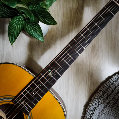 Byron OM28JM Style Custom Handmade Guitar – All Solid Adirondack & Rosewood