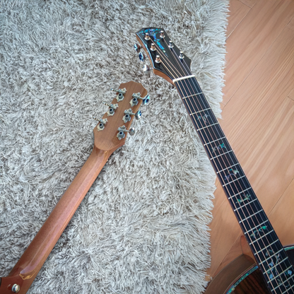 Byron Handmade Florence Cutaway All-Solid Ebony Acoustic Guitar