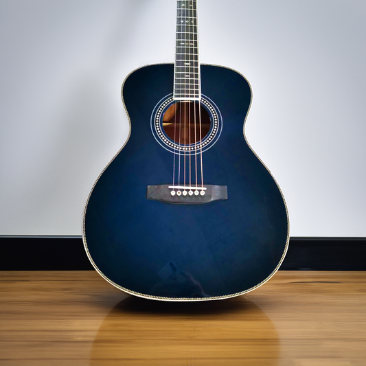 OM Navy Blue Lefty Guitar