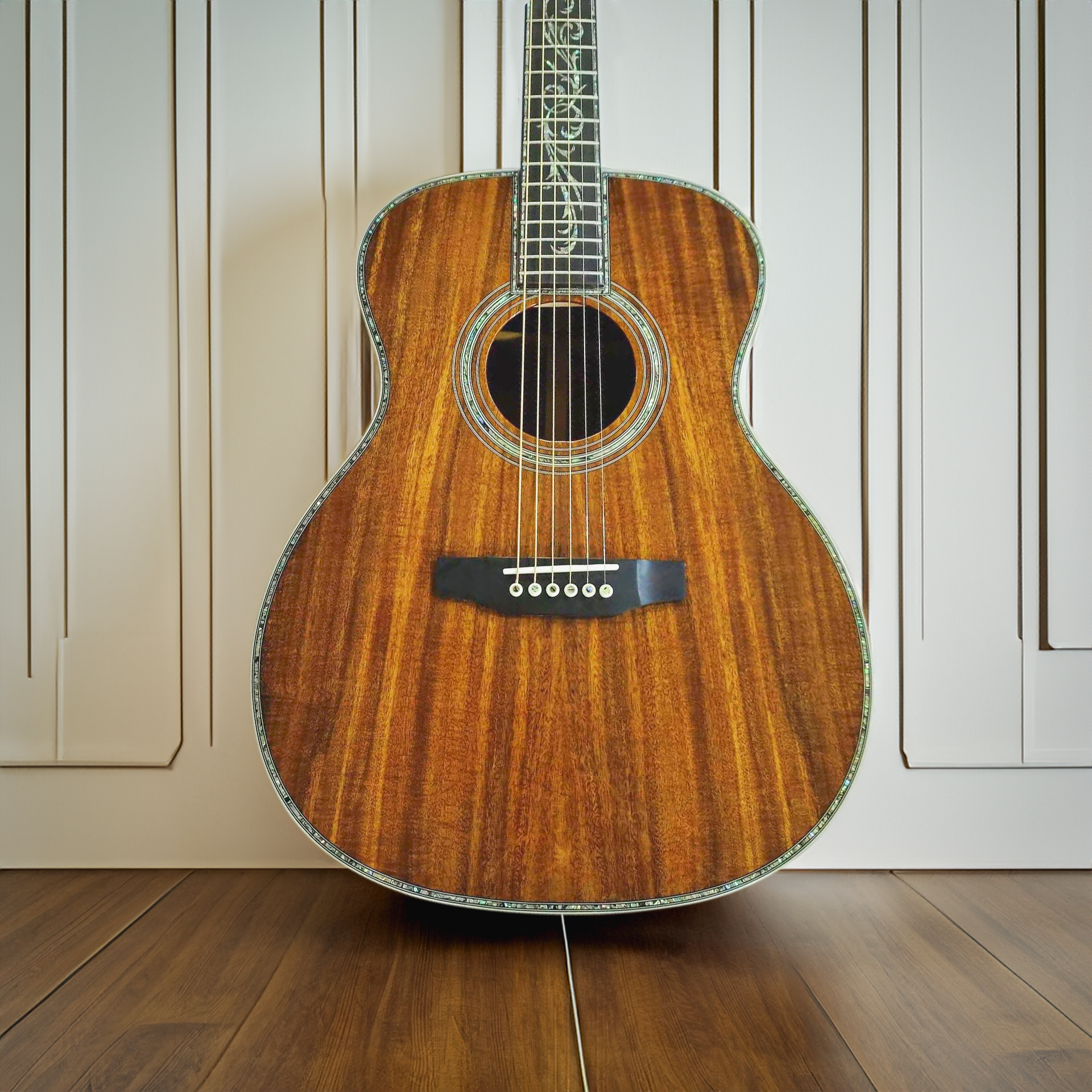 Byron Handmade OM Guitar: All Solid Koa Wood – Byroncustomguitars Byron Handmade OM Guitar: All Solid Koa Wood – Byroncustomguitars