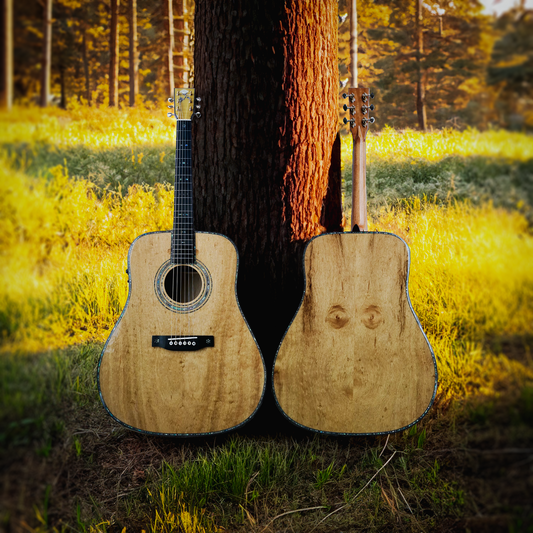 The Gold Phoebe: Handcrafted All-Solid Vintage Dreadnought Guitar