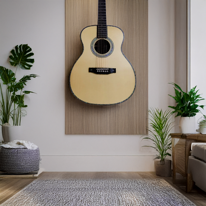 Byron Custom OM-Body All Solid Wood Guitar with Adirondack & Koa