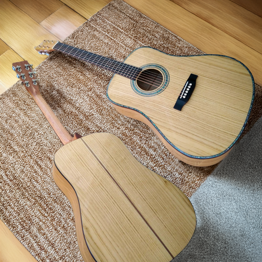 Byron Handmade All-Solid Oak Wood 41" Dreadnought Folk Guitar