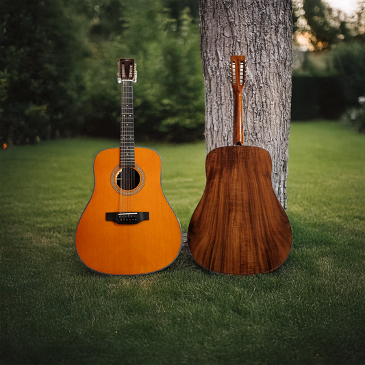 Byron 12-String Dreadnought Guitar with Slotted Headstock – All Solid Wood