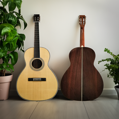 Byron Parlor Guitar with Wide Neck and Natural Gloss