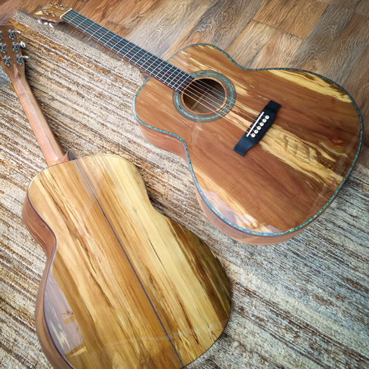 Byron Handmade All-Solid Apple Wood OM Acoustic Guitar – 39"
