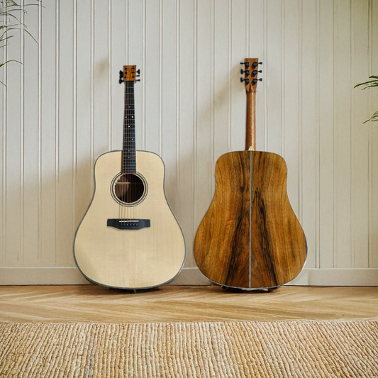 Byron Palisades Dreadnought D28-Stil Walnuss Akustik-E-Gitarre