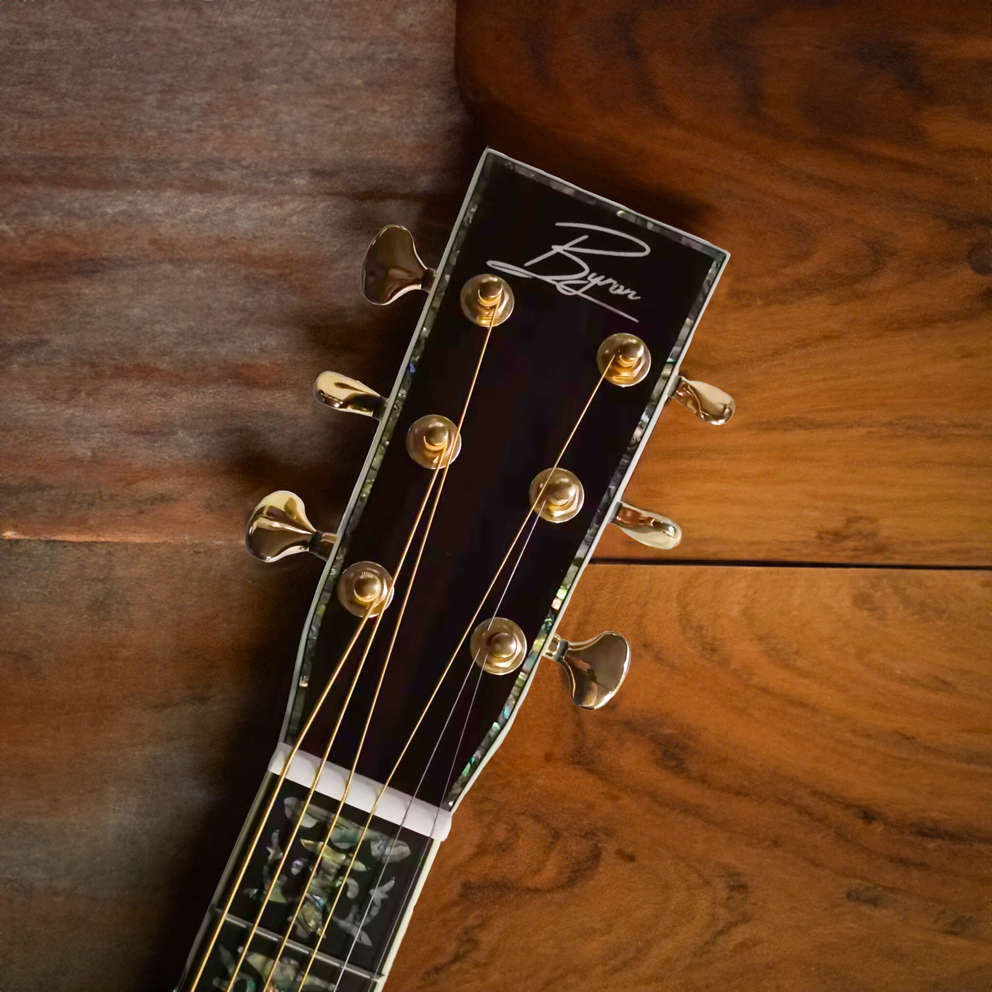 Byron Custom Folk Cutaway Armrest Guitar