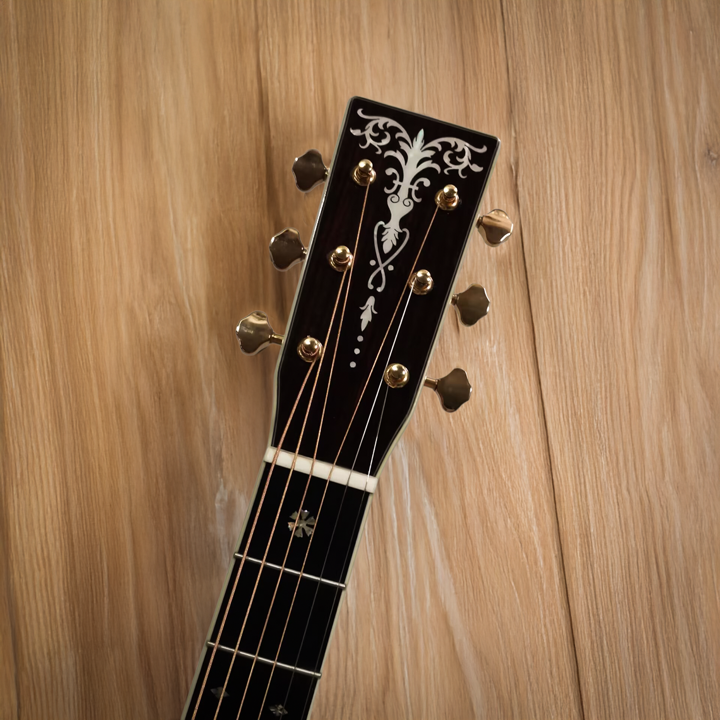 Byron OM45 Style Custom Acoustic Guitar – Adirondack & African Blackwood