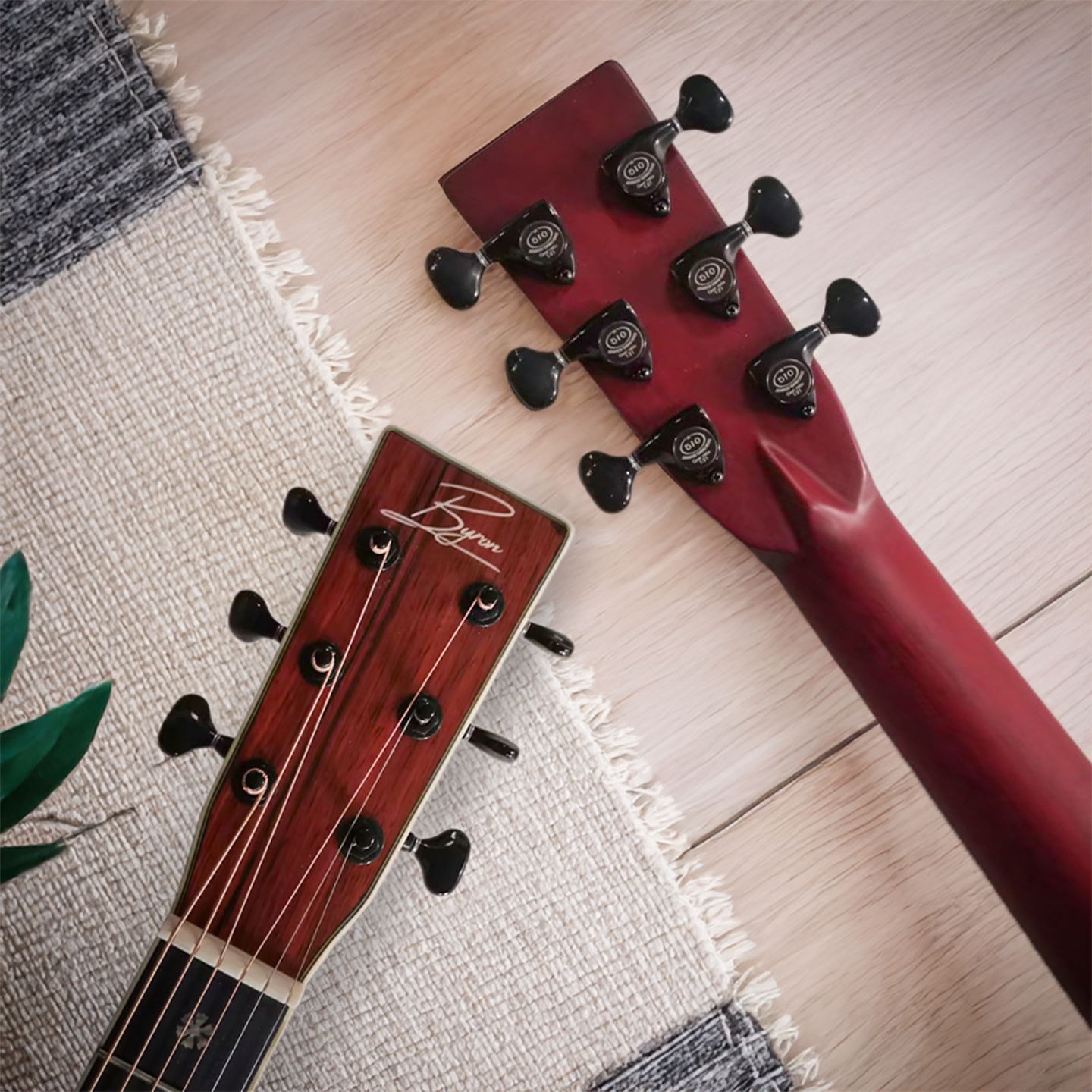Byron Custom OM-Body All Solid Dark Cherry Cocobolo Guitar OM45
