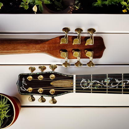 41" Byron 6-String Single Cut Guitar in Transparent Green