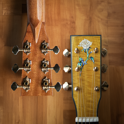 The Gold Phoebe: Handcrafted All-Solid Vintage Dreadnought Guitar