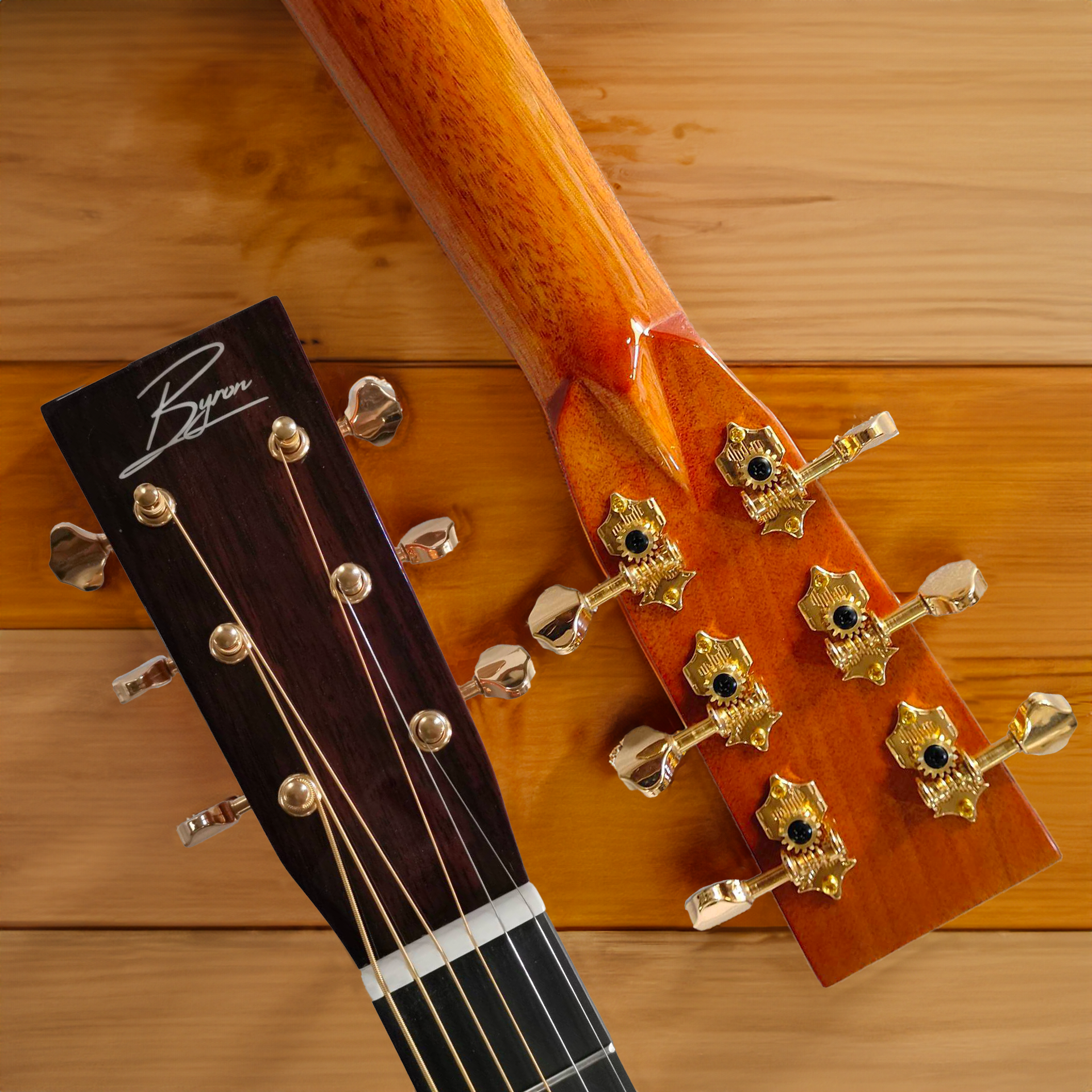 Byron BY-28C Koa Cutaway Dreadnought A/E Guitar – Byroncustomguitars