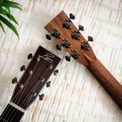 Byron OM28JM Style Custom Handmade Guitar – All Solid Adirondack & Rosewood