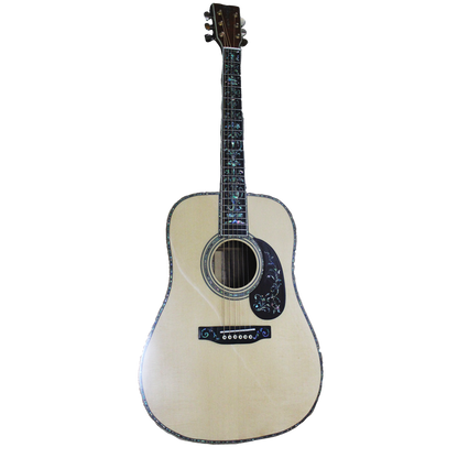 The Blonde Marilyn Handmade All Solid Wood Fancy Abalone Dreadnought Professional Acoustic Electric Guitars