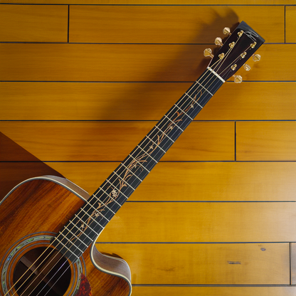 Byron BY-28C Koa Cutaway Acoustic Electric Guitar