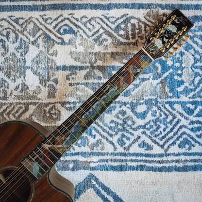 Byron 12-String Dreadnought Cutaway All Solid Koa Wood Handmade Guitar