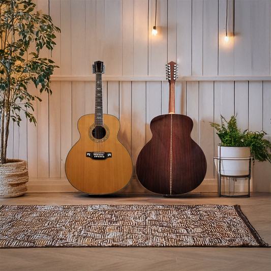 Byron Lead Belly 12-String Super Jumbo 43" Acoustic Electric Guitar