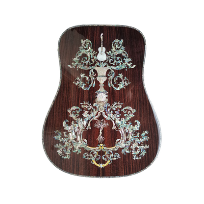 Handmade All Solid Wood Dreadnought Guitar The Antoinette Super Deluxe Full Abalone Professional Acoustic Guitars