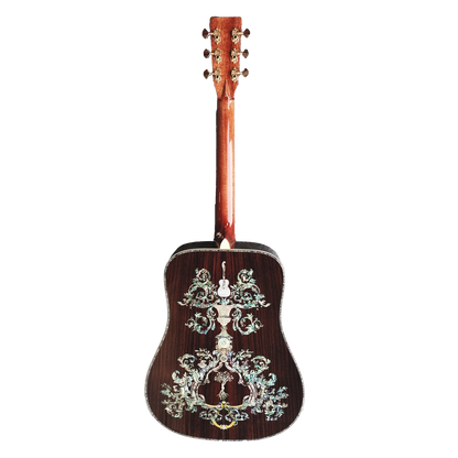 Handmade All Solid Wood Dreadnought Guitar The Antoinette Super Deluxe Full Abalone Professional Acoustic Guitars