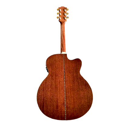 43" Byron 6 String Jumbo Guitar Lefty mahogany cutaway acoustic electric
