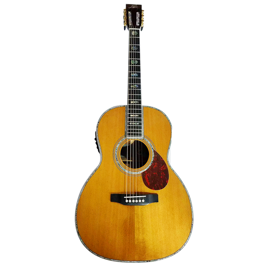 OOO45 Style Slot Head Solid Cedar Wood acoustic electric Guitar 39 inches