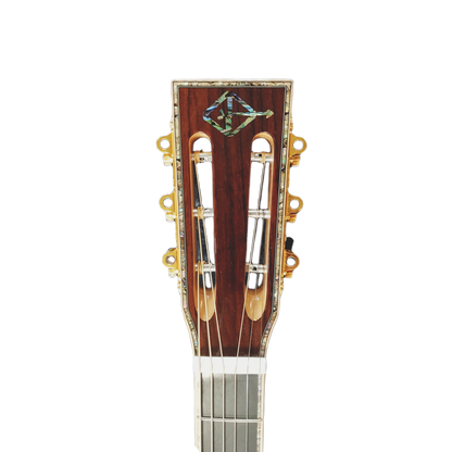 slope shoulder natural blonde folk guitar with slot headstock handmade The Classic Beauty